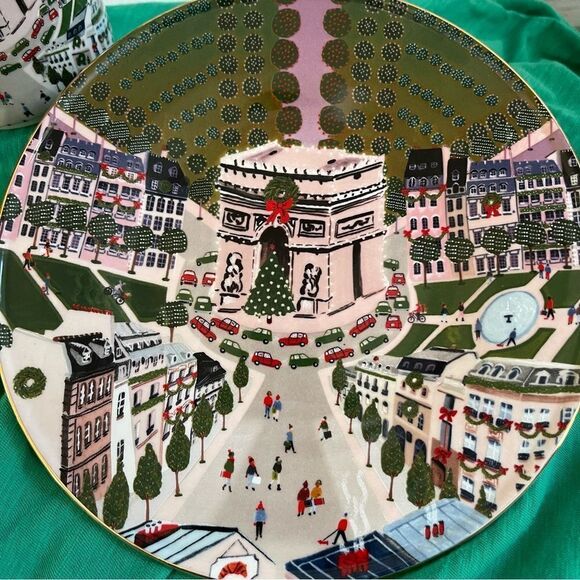 Anthropologie Noel A Paris mug and plate set NEW - Picture 2 of 14
